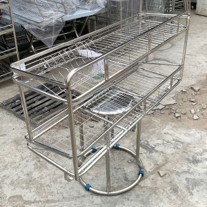 Thanh Lý Kệ Inox Treo 87cm Tiện Dụng Mới 99%