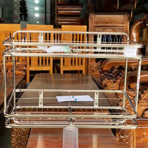 Kệ Ống Treo 2 Tầng 60cm Có Ngăn Gác Đĩa Mới 99%