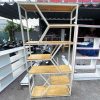 Kệ Trưng Bày Trang Trí 1m Khung Sắt Mặt Gỗ Cũ