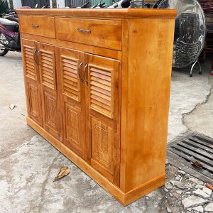 Tủ Giày Dép 1m4 Nhiều Ngăn Gỗ Tự Nhiên Mới 99%
