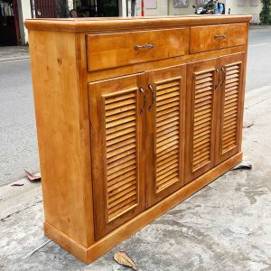Tủ Giày Dép 1m4 Nhiều Ngăn Gỗ Tự Nhiên Mới 99% (Nhiều Mẫu)