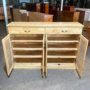 Tủ Giày Dép 1m4 Nhiều Ngăn Gỗ Tự Nhiên Mới 99%