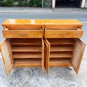 Tủ Giày Dép 1m4 Nhiều Ngăn Gỗ Tự Nhiên Mới 99% (Nhiều Mẫu)