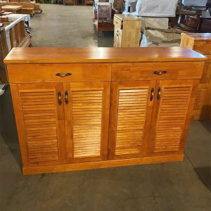 Tủ Giày Dép 1m4 Nhiều Ngăn Gỗ Tự Nhiên Mới 99%