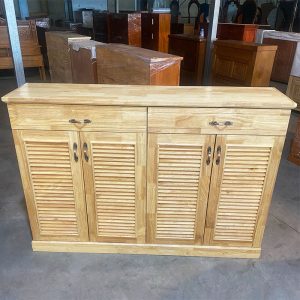 Tủ Giày Dép 1m4 Nhiều Ngăn Gỗ Tự Nhiên Mới 99%