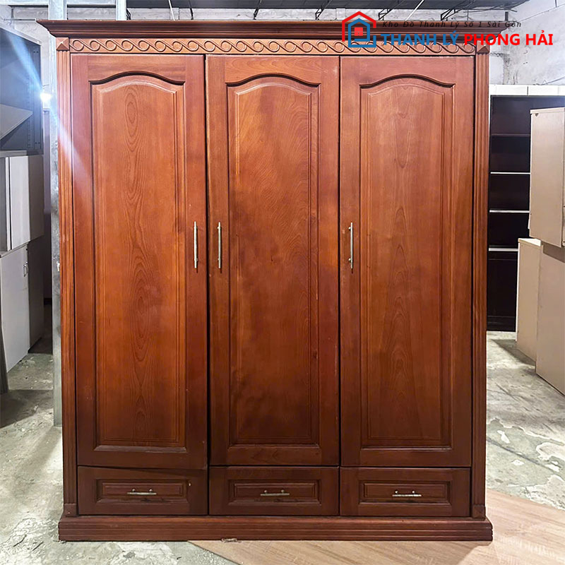 tu-quan-ao-go-tn-1m7-3-canh-cu-1 Tủ Quần Áo Gỗ TN 1m7 3 Cánh Cũ