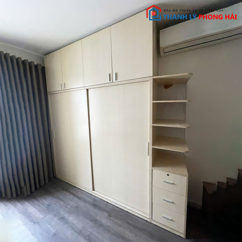 tu-quan-ao-kich-tran-go-mdf-2m-cu-3 Tủ Quần Áo Kịch Trần Gỗ MDF 2m2 Cũ