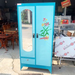 Tủ Sắt 2 Cánh Có Gương 85cm Cũ (Nhiều Màu)