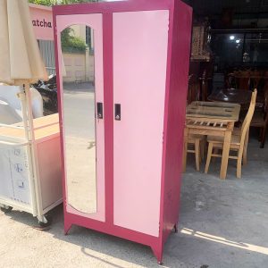 Tủ Sắt 2 Cánh Có Gương 85cm Cũ (Nhiều Màu)