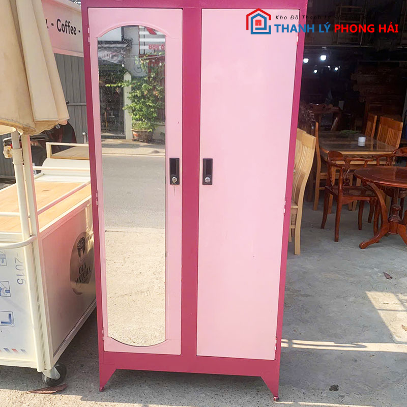 tu-sat-2-canh-co-guong-85cm-cu-3 Tủ Sắt 2 Cánh Có Gương 85cm Cũ (Nhiều Màu)