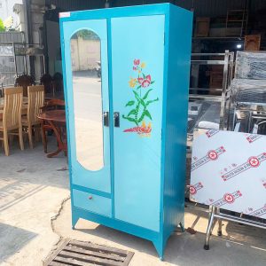 Tủ Sắt 2 Cánh Có Gương 85cm Cũ (Nhiều Màu)