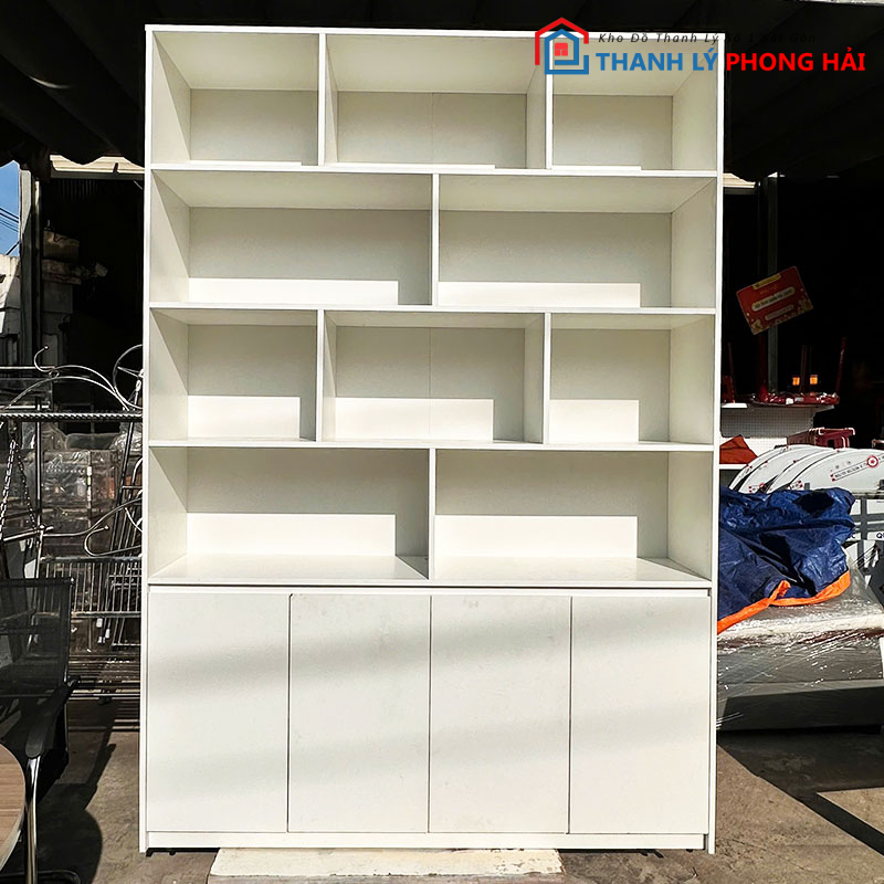 tu-trung-bay-1m68-nhieu-ngan-go-mdf-cu-1 Tủ Trưng Bày 1m68 Nhiều Ngăn Gỗ MDF Cũ