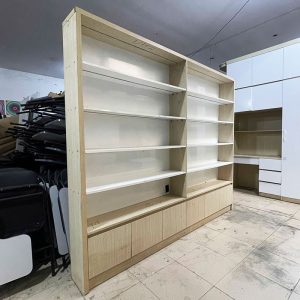 Tủ Trưng Bày Gỗ Công Nghiệp 2m4 Cũ