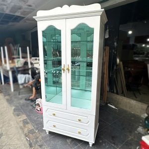 Tủ Trưng Bày Kiểu Cổ Điển Cánh Kính 84cm Cũ