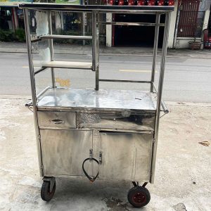 Xe Bán Hàng Inox Take Away 1m Cũ