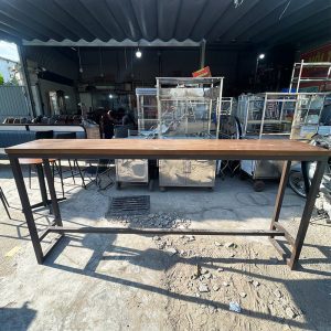 Bàn Bar Cao Mặt Gỗ Chân Sắt 2m35 Cũ
