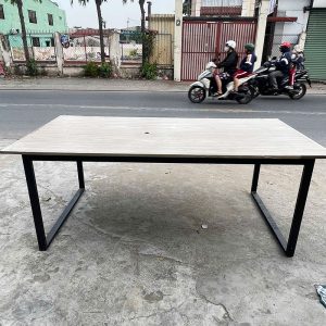 Bàn Họp Chân Chữ U Mặt Gỗ 2m Cũ