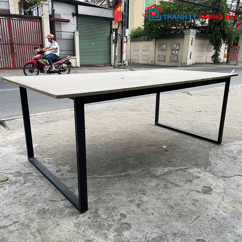 ban-hop-chan-chu-u-mat-go-2m-cu-3 Bàn Họp Chân Chữ U Mặt Gỗ 2m Cũ