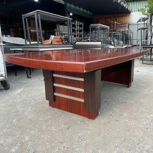 Bàn Họp Gỗ 2m35 Kiểu Cổ Điển Cũ