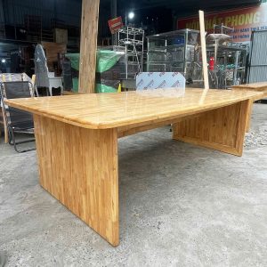 Bàn Họp Gỗ Cao Su 2m4 Cũ