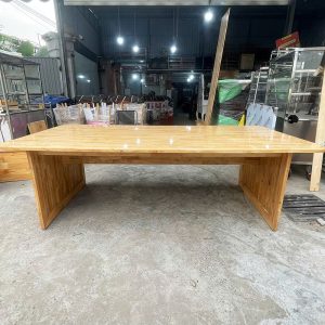 Bàn Họp Gỗ Cao Su 2m4 Cũ