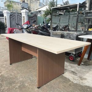 Bàn Họp Gỗ MDF 2m1 Kiểu Đơn Giản Cũ