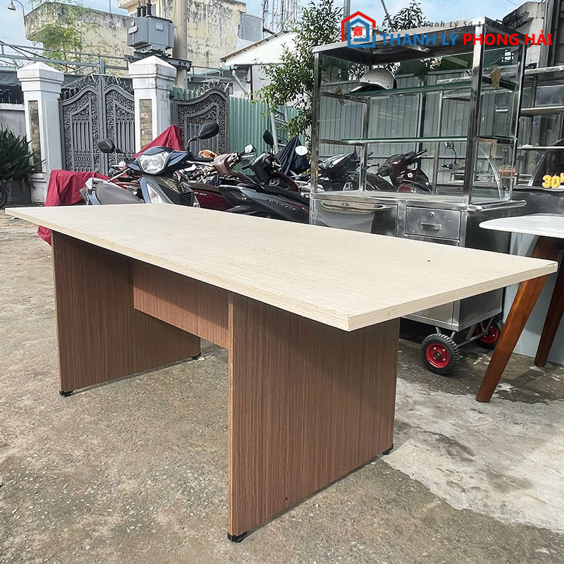 ban-hop-go-mdf-2m1-kieu-don-gian-cu-3 Bàn Họp Gỗ MDF 2m1 Kiểu Đơn Giản Cũ
