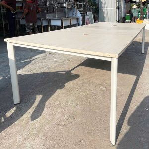 Bàn Họp Mặt Gỗ 2m4 Chân Sắt Cũ