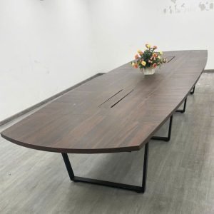 Bàn Họp Mặt Gỗ Chân Sắt 4m4 Cũ