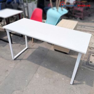 Bàn Làm Việc 1m4 Mặt Gỗ Chân Sắt Chữ U Cũ