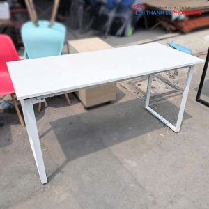 Bàn Làm Việc 1m4 Mặt Gỗ Chân Sắt Chữ U Cũ