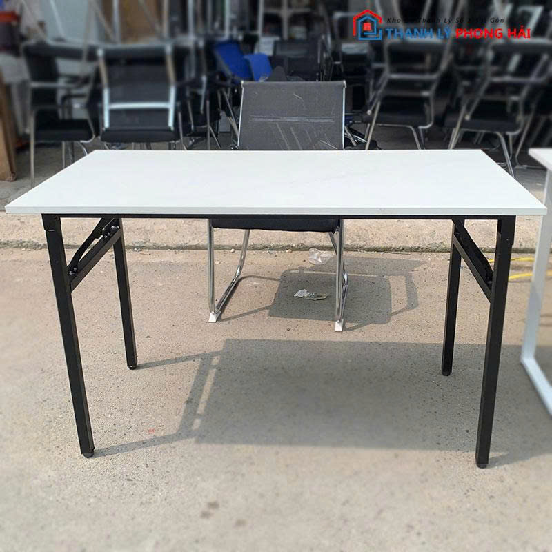 ban-lam-viec-chan-gap-mat-go-1m-cu-1-4 Bàn Làm Việc Chân Gấp Mặt Gỗ Cũ (Nhiều KT)