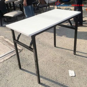 Bàn Làm Việc Chân Gấp Mặt Gỗ Cũ (Nhiều KT)