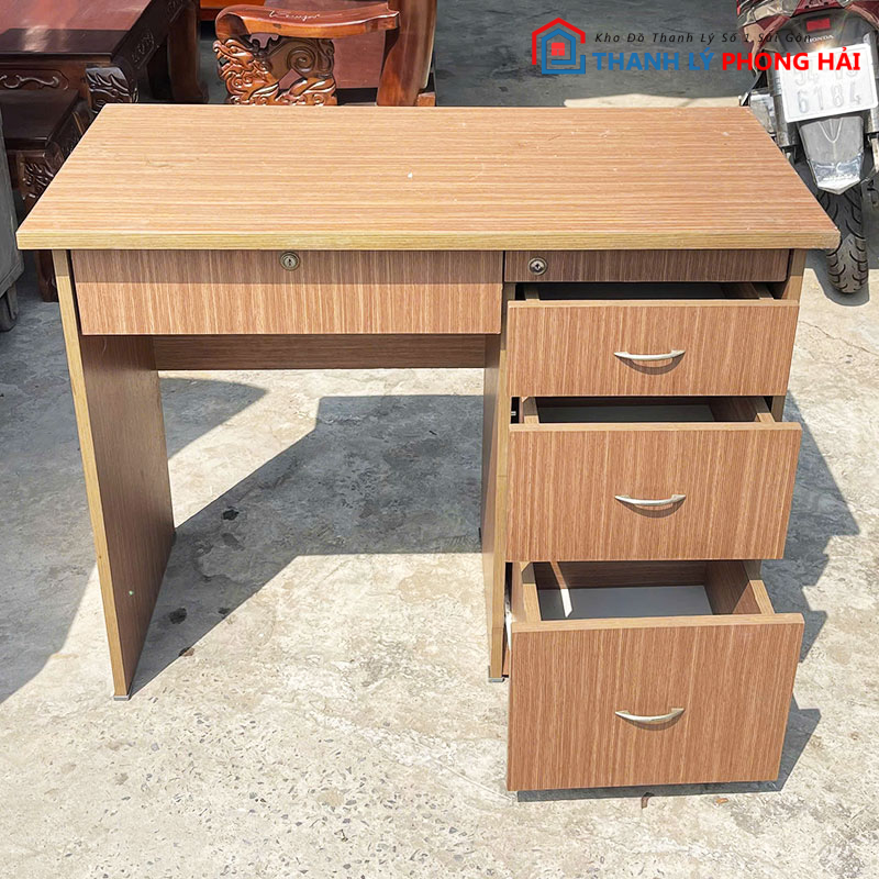 ban-lam-viec-go-mdf-co-hoc-1m-cu-3 Bàn Làm Việc Gỗ MDF Có Hộc 1m Cũ
