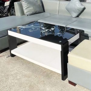 Bàn Sofa 2 Tầng Mặt Hoa Văn Cũ