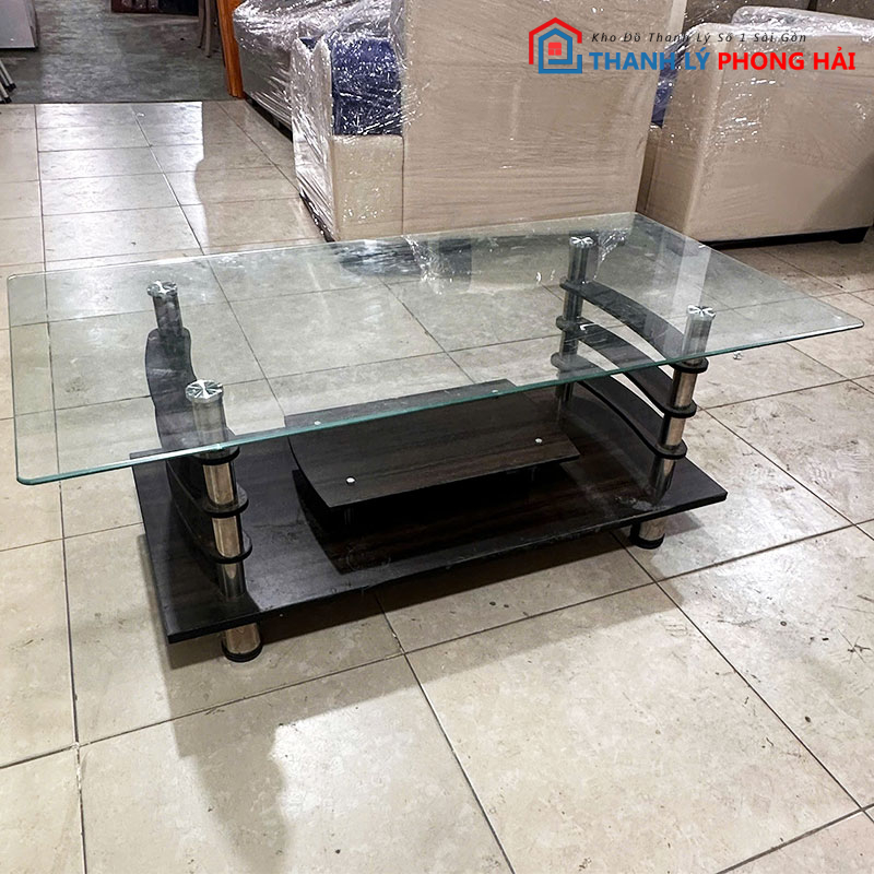 ban-sofa-2-tang-mat-kinh-1m-cu-2 Bàn Sofa 2 Tầng Mặt Kính 1m Cũ