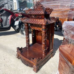 Bàn Thờ Ông Địa 50cm Mái Đình Có Đèn Mới 99%