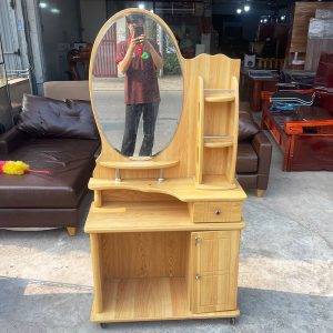 Bàn Trang Điểm Gỗ 80cm Màu Sáng Cũ