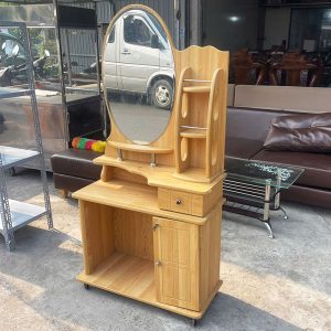 Bàn Trang Điểm Gỗ 80cm Màu Sáng Cũ