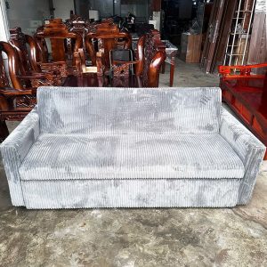 Băng Sofa Bed Nhung Gân Tăm Màu Xám 1m85 Cũ