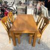 Bộ Bàn Ăn Gỗ Tự Nhiên 1m5 Cũ