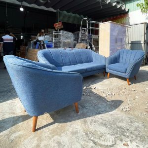Bộ Ghế Sofa 3 Món 1m9 Màu Xanh Cũ