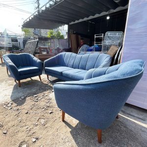 Bộ Ghế Sofa 3 Món 1m9 Màu Xanh Cũ