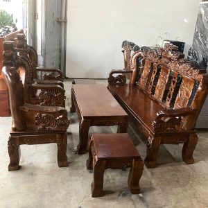 Bộ Salon Tay 12 Chạm Khắc Đỉnh Nghê Mới 99%