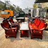 Bộ Salon Thùng 1m85 Căm Xe Gỗ Đỏ Cũ