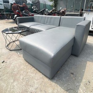 Bộ Sofa Da Màu Xám 2m3 Cũ