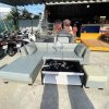 Bộ Sofa Da Xám 2m4 Góc L Cũ
