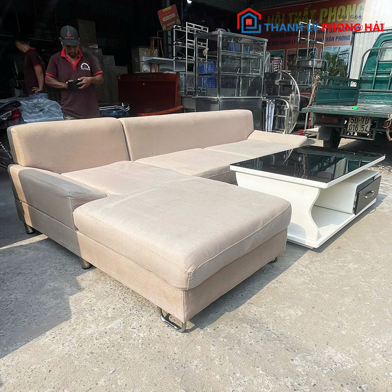 bo-sofa-goc-l-2m7-kem-ban-cu-1 Bộ Sofa Góc L 2m7 Kèm Bàn Cũ