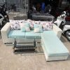 Bộ Sofa Góc L Bọc Nỉ 2m1 Kèm Bàn Cũ