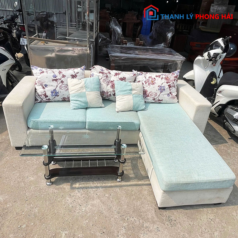 bo-sofa-goc-l-boc-ni-2m1-kem-ban-cu-1 Bộ Sofa Góc L Bọc Nỉ 2m1 Kèm Bàn Cũ